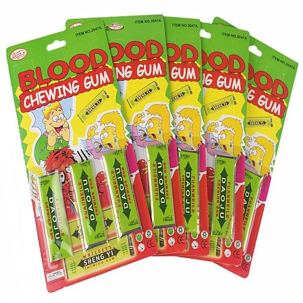 吐血口香糖创意恶搞玩具糖果吓人道具学生上课无聊整蛊恶作剧神器