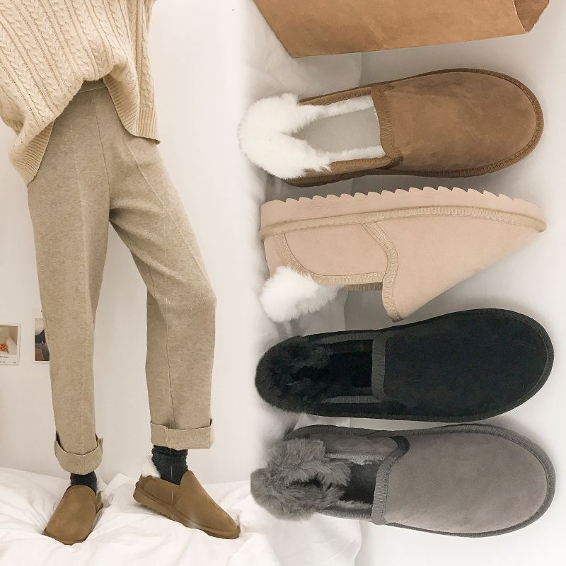 面包鞋女学生韩版冬毛毛鞋女新款防滑短筒靴雪地靴防水保暖棉鞋女