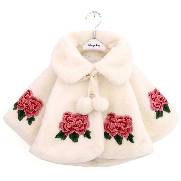 Girls baby foreign style fur coat children's coat girl girls clothing baby outerwear 0-1-3-4-5-7 years old