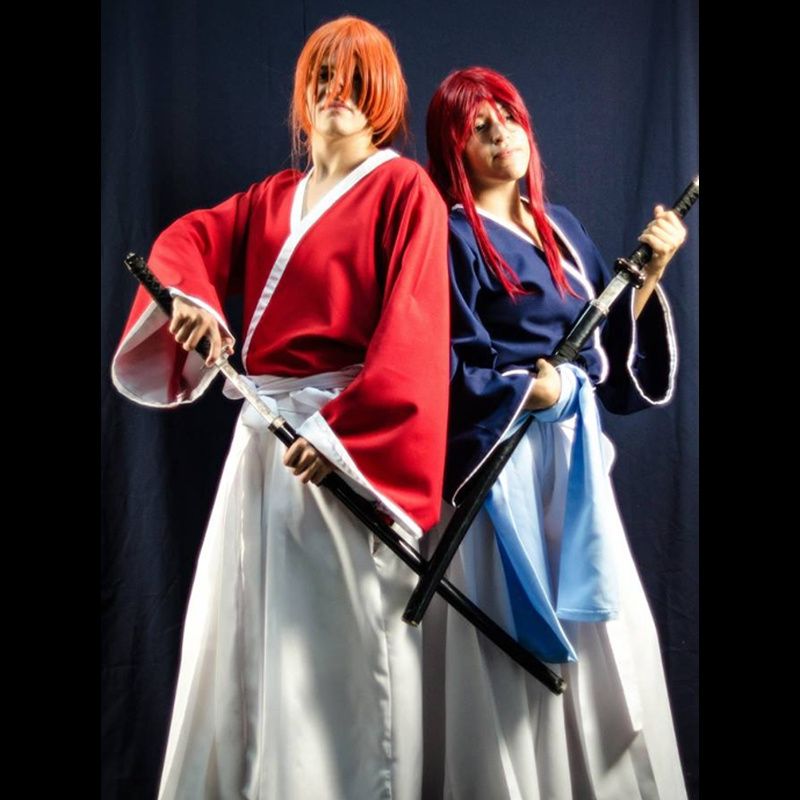 【萌喵动漫】浪客剑心绯村剑心cos服红蓝和服剑道服cosplay服装