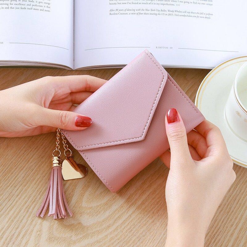 New wallet female short women's small Purse Mini Student Korean small handbag fashion lovely change bag card bag