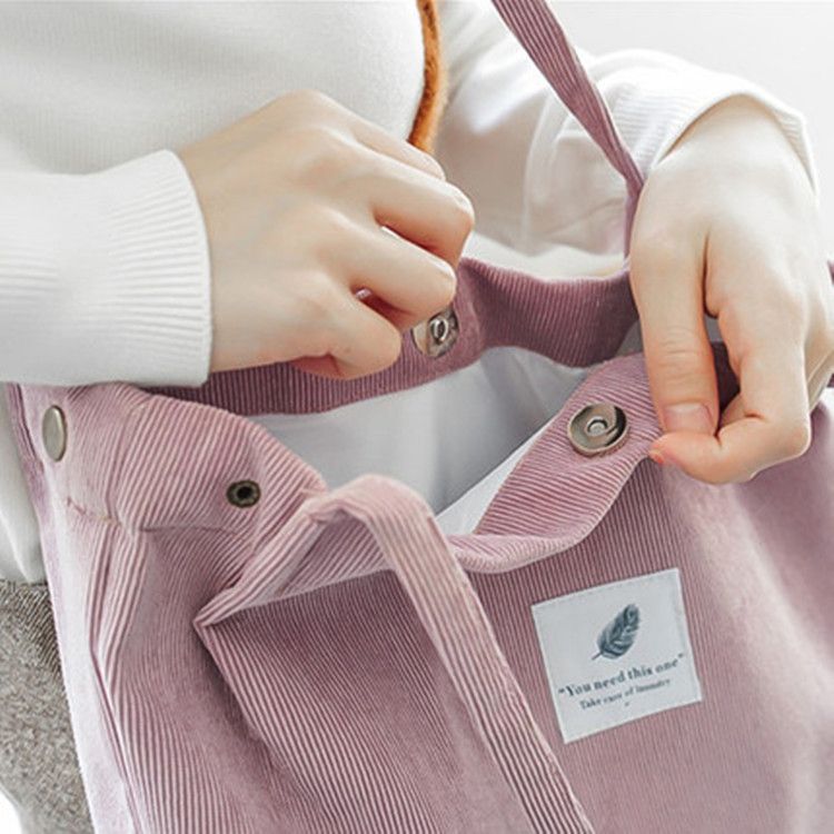 帆布包女单肩韩版文艺小清新学生手提拎书袋折叠便携环保购物布袋