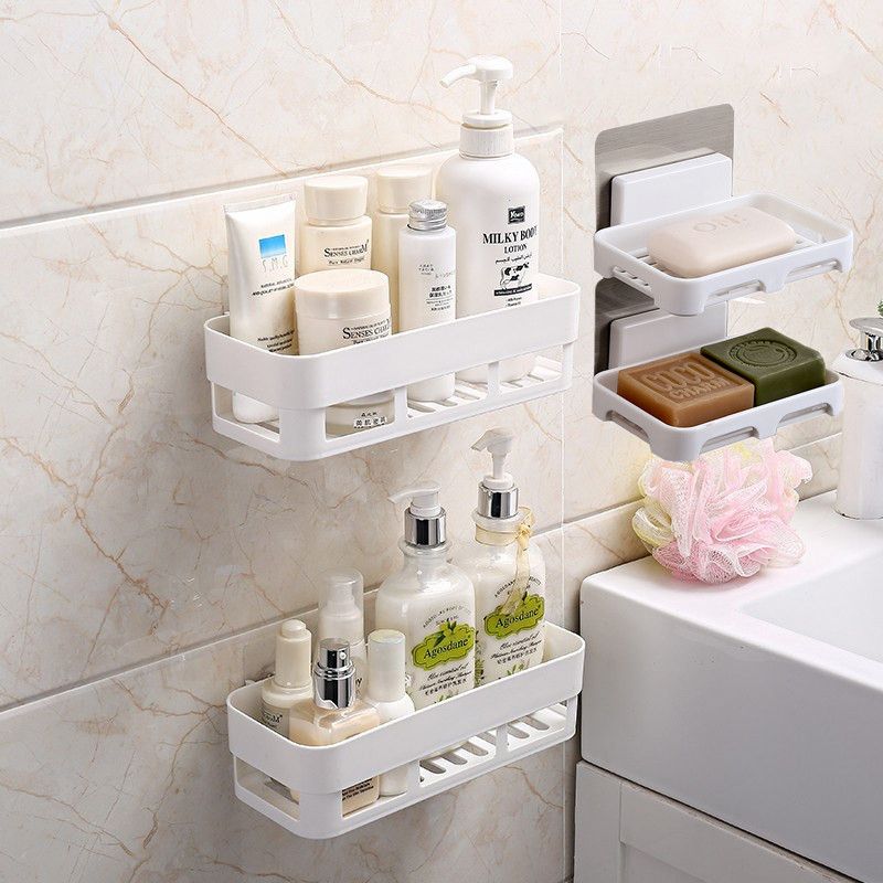 Non perforated toilet shelf wall hanging triangle storage bathroom kitchen toilet wall shelf soap box