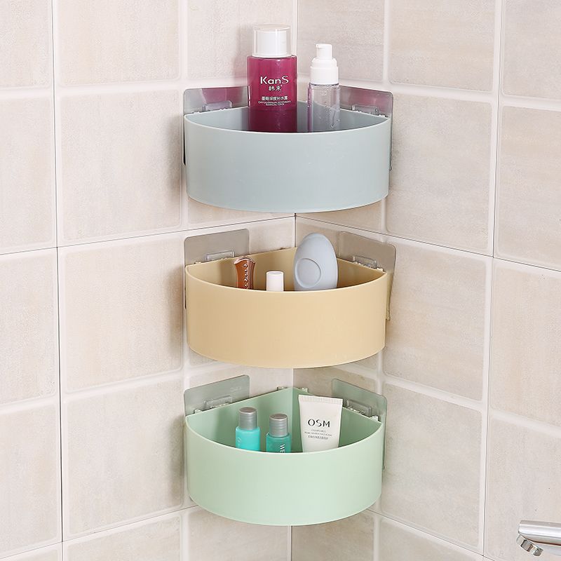 Non perforated toilet shelf wall hanging triangle storage bathroom kitchen toilet wall shelf soap box