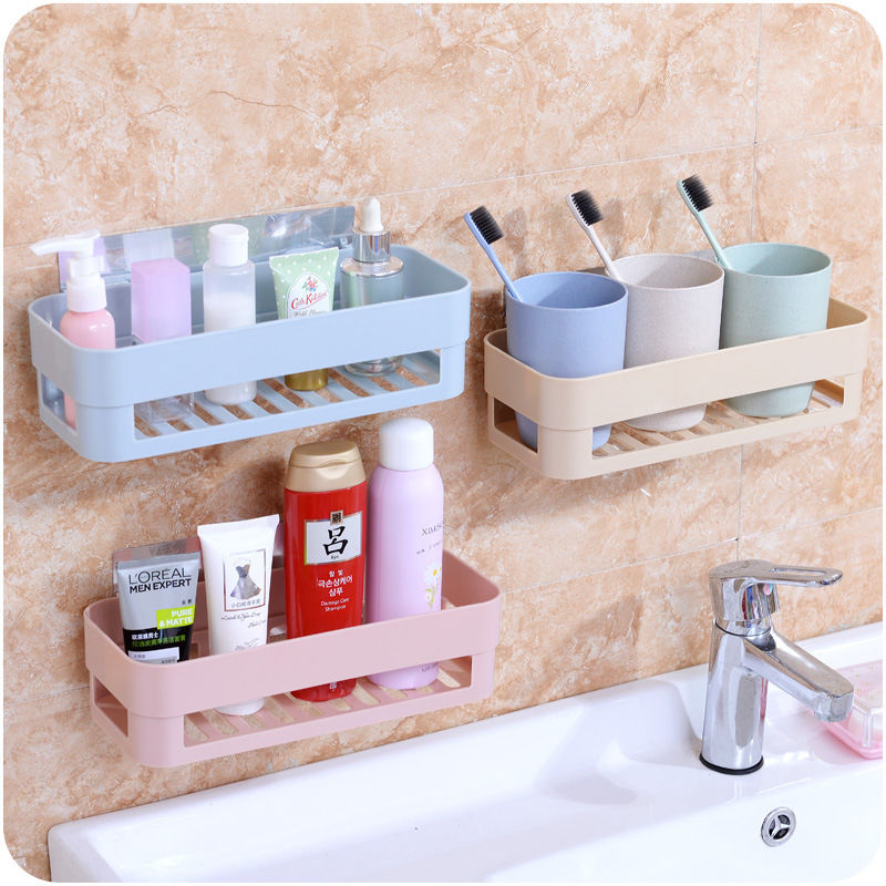 Non perforated toilet shelf wall hanging triangle storage bathroom kitchen toilet wall shelf soap box