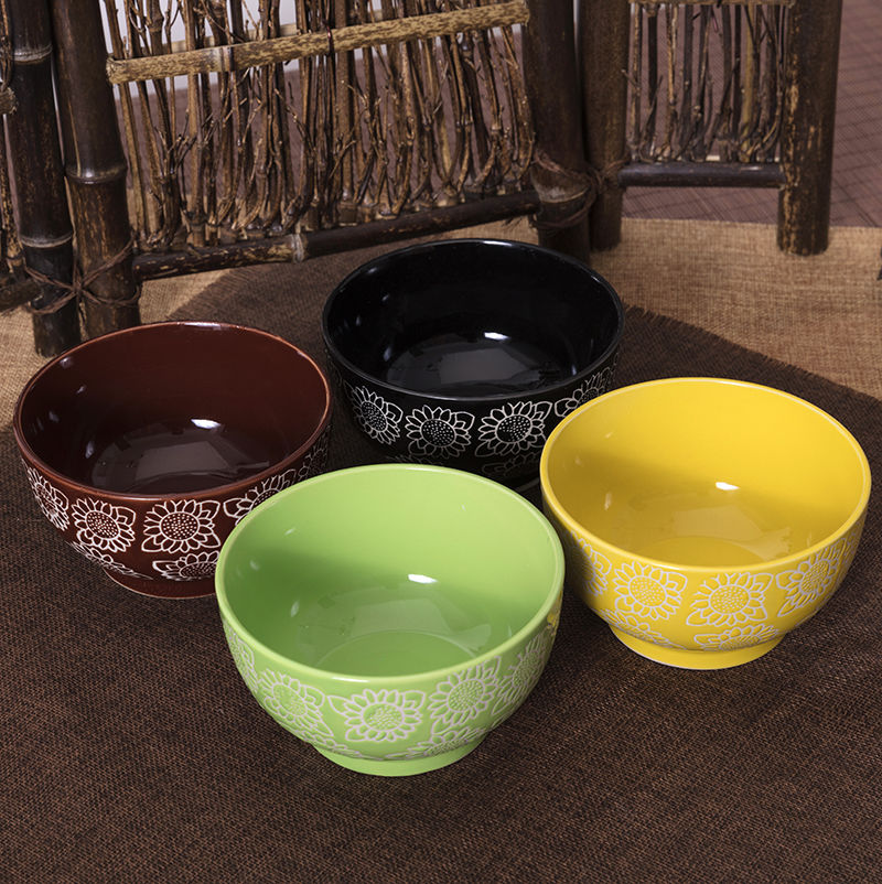 创意时尚家用陶瓷碗米饭碗汤碗面碗大碗小碗餐具套装碗碟套装