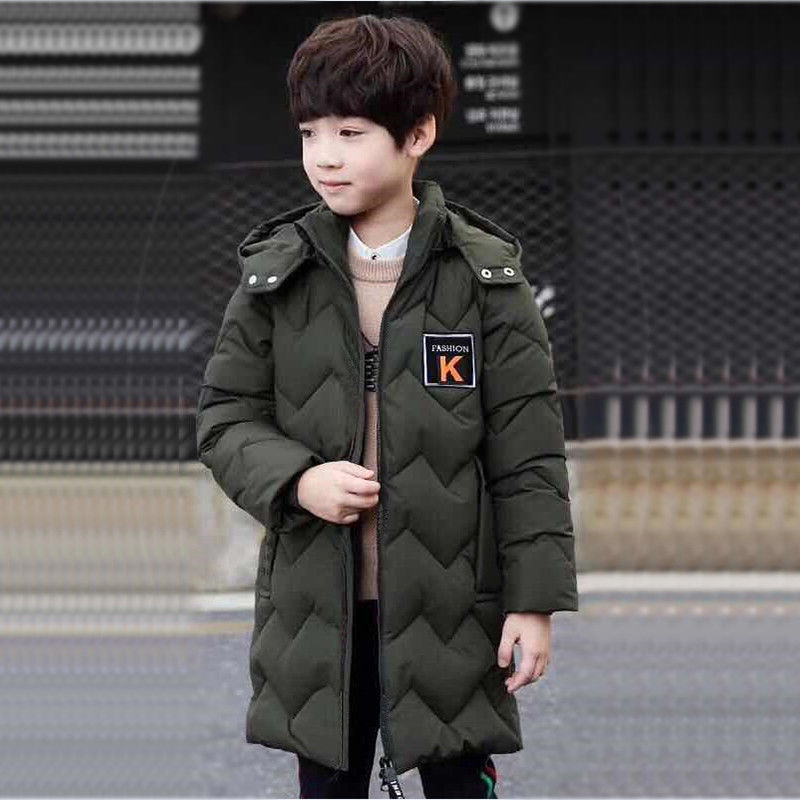 Boys' down jacket winter thickening medium length 2020 new children's cotton clothing