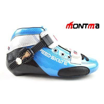 第二代法国蒙特马专业速滑鞋上鞋 竞速专业速滑鞋面 速滑鞋身蓝白