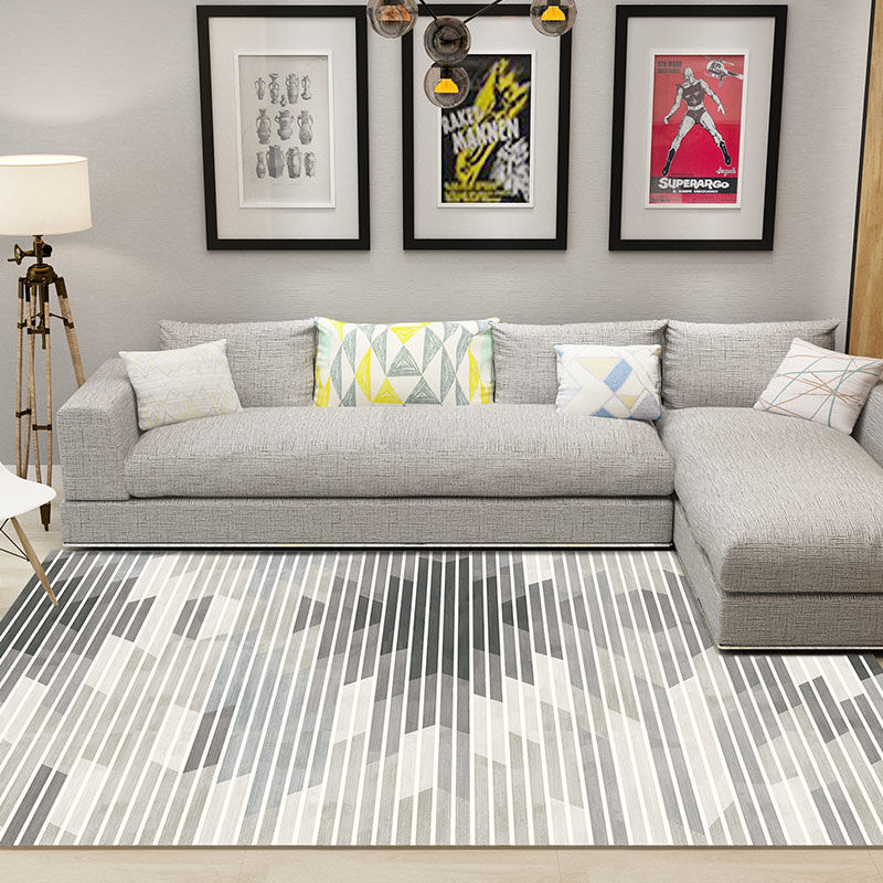 北欧地毯现代简约沙发茶几毯家用书房卧室满铺床边毯长方形可水洗