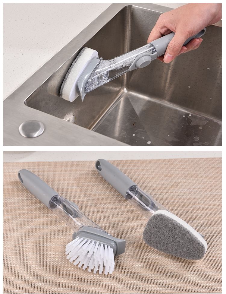 【刷锅神器】厨房清洁刷锅刷子洗碗海绵自动加液刷锅器家用洗锅刷