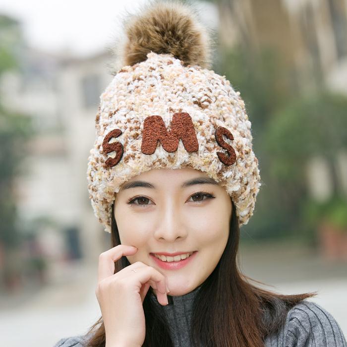 [Plus fleece and thicken to keep warm] woolen hat female autumn and winter Korean style student hat fashion lady confinement knitted hat