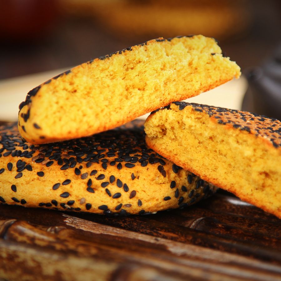 好福源太谷饼2100g黑芝麻味山西早餐面包食品营养糕点零食小吃