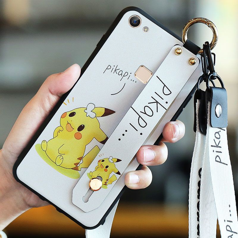 vivox6plus手机壳vivox6腕带软硅胶保护套x6a全包磨砂x6l女可爱潮