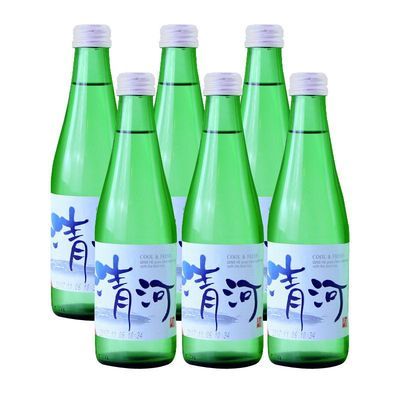 6瓶装清河清酒烧酒13度300ml乐天lote低度酒洋酒纯粮大米酿造发酵
