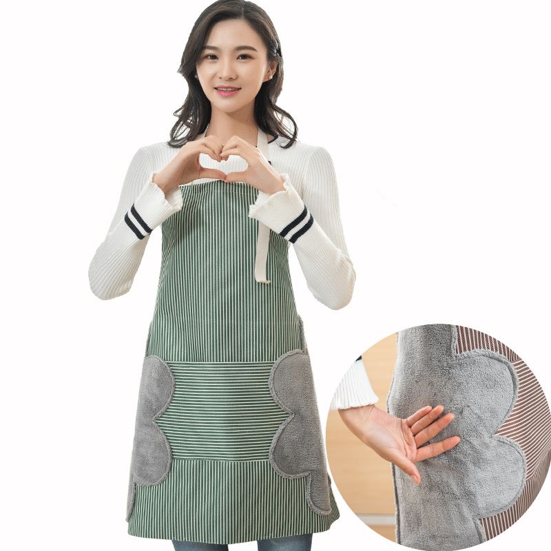 围裙女罩衣防水防油污韩版时尚可爱女男士新款无袖厨房家用工作服