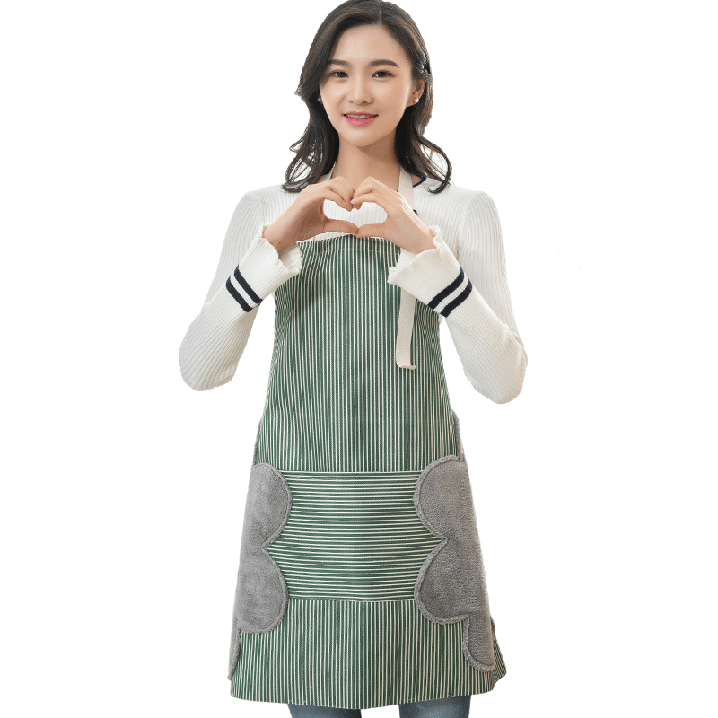 围裙女罩衣防水防油污韩版时尚可爱女男士新款无袖厨房家用工作服