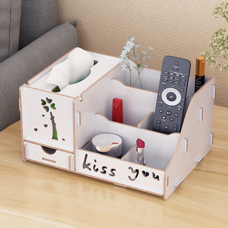 Drawer, tissue box, desktop, multifunctional cosmetic remote control, storage box, living room tea table