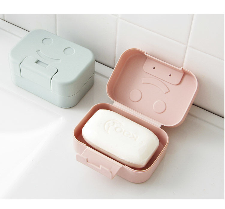 香皂盒带盖旅行密封便携式塑料皂盒简约浴室卫生间沥水肥皂盒皂托