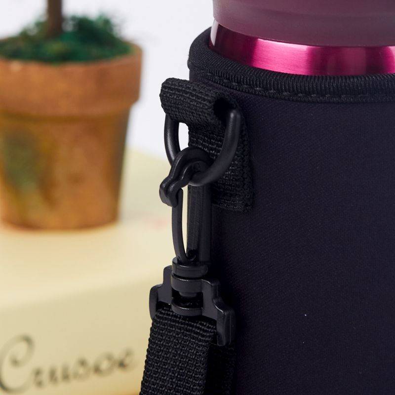 Straddle portable long shoulder belt thermos cup cover glass kettle cover straw cup protection cover cup bag 350-500ml