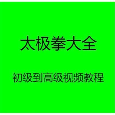 太极拳自学视频教程入门到初级高级陈氏陈式教学杨氏教学太极拳
