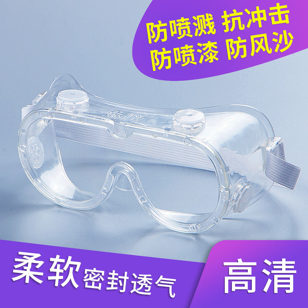 Anti impact goggles splash proof riding grinding protection transparent labor protection glasses wind sand decoration dust and smoke prevention