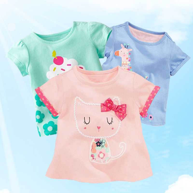 2020 new summer children's wear Korean children's cotton T-shirt girls short sleeve baby girl's treasure half sleeve vest