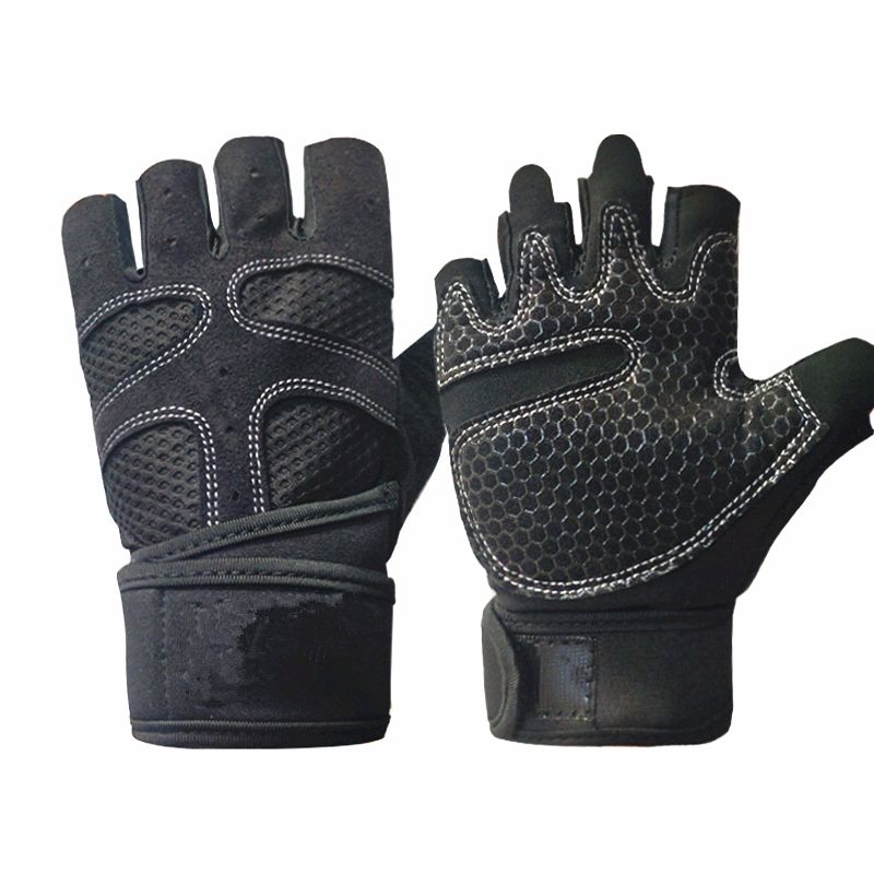 Fitness Men Half Finger Thin Breathable Dumbbell Equipment Horizontal Bar Non-Slip Wear-Resistant Wrist Support Women_voghion.com