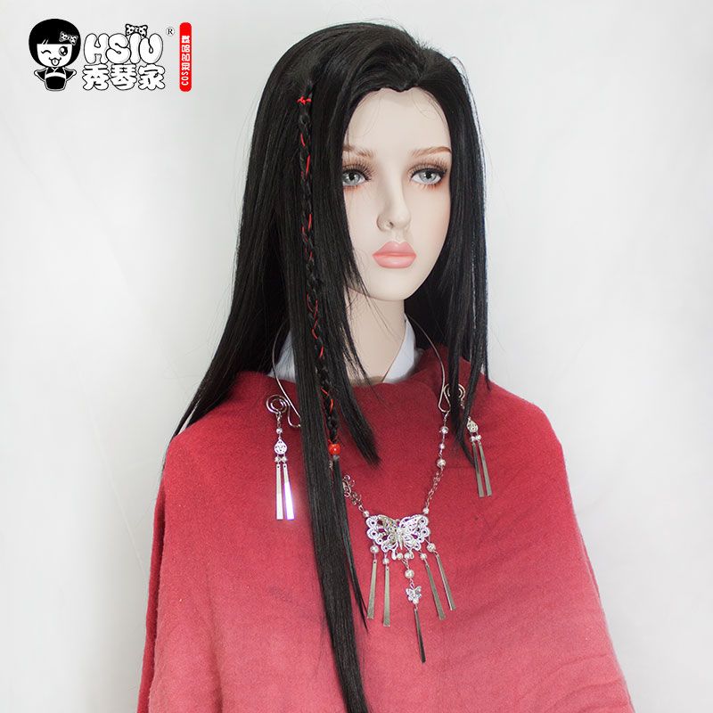 秀琴家谢怜cos假发花城cos假发赐福天官cos假毛古装男美人尖 虎窝拼