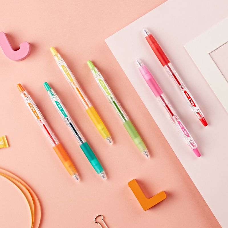 5支装pilot百乐juice果汁笔手账学生用品文具彩色中性笔黑笔