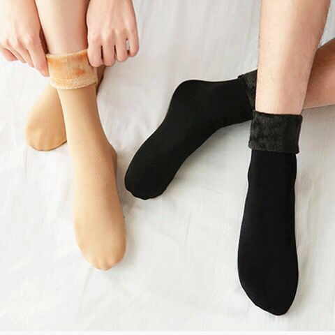 Plush and thickened men's and women's socks warm and thickened floor socks moon socks extra thick deodorant old people's snowy socks winter
