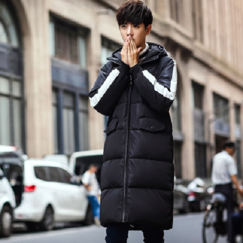 冬季男士中长款加厚棉袄青少年学生潮流情侣韩版修身冬装棉衣外套
