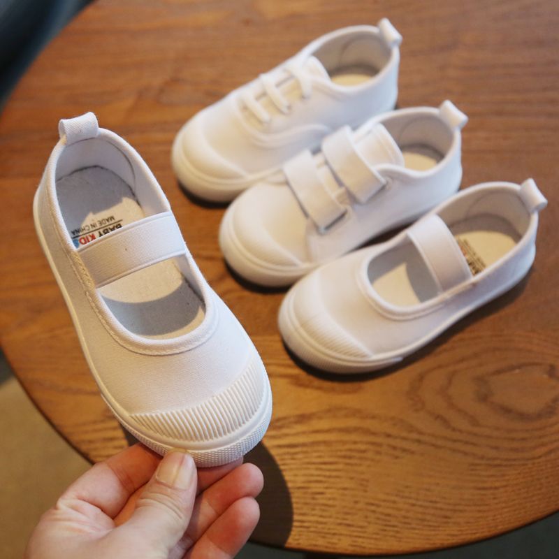 Spring and autumn new children's canvas shoes boys and girls casual shoes campus small white shoes Soft Sole Baby Shoes board shoes children's shoes trend
