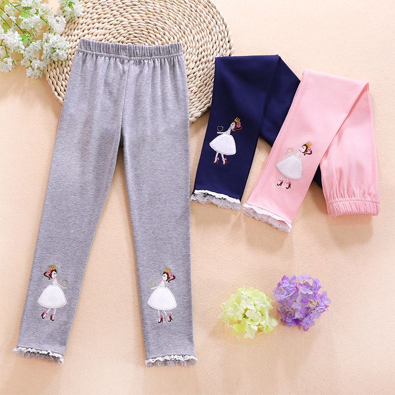 (winter Plush spring and autumn thin) girls' bottoming pants and baby slim elastic children's Korean long pants