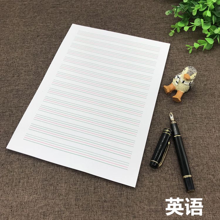 加厚方格稿紙作文紙英語作業紙單線信紙本學生英文紙橫線練習紙 露天市集 全台最大的網路購物市集