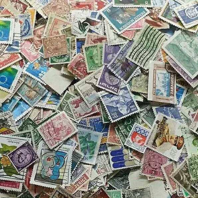 包邮外国邮票 信销邮票 盖销邮票小型票幅100枚不重复 图案随机