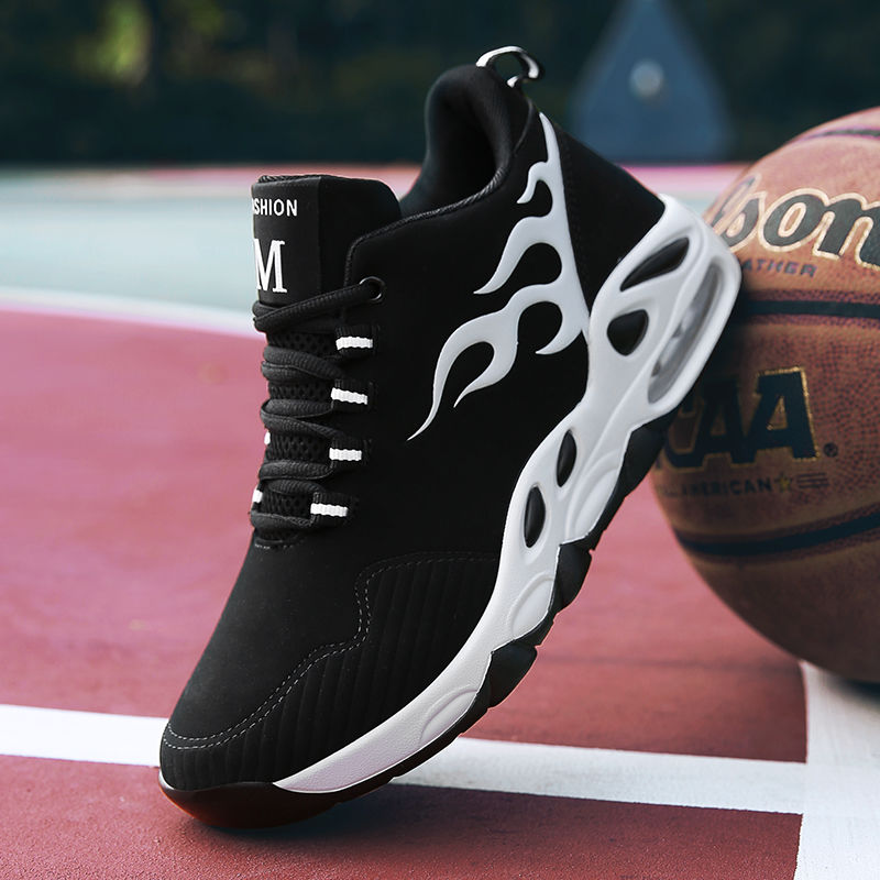 [thick soled basketball shoes] men's shoes with inner heightening, high top shoes in summer, students' board shoes, sports shoes, breathable and deodorant shoes