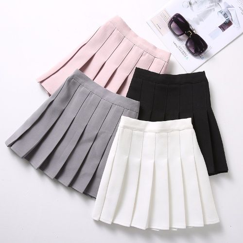 Girls' pleated skirt spring summer 2020 new girls' short skirt versatile white performance skirt four seasons skirt