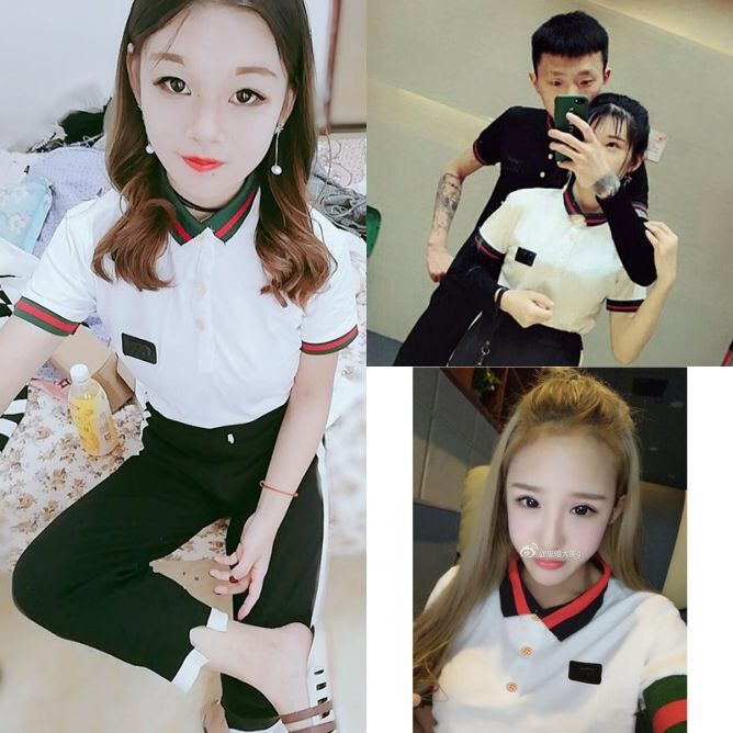 Fashion, net, red, social dress, fashion, pure white, short sleeved T-shirt, Korean version, lapel polo, all match Kwai blouse.