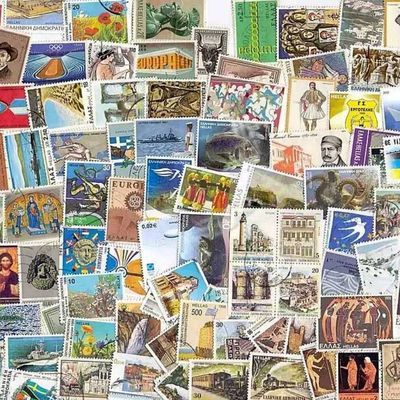 包邮希腊邮票50枚不同 外国邮票 国家专题邮票 信销邮票