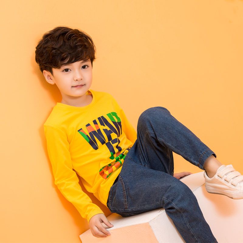 [pure cotton] boys' long sleeve T-shirt 2020 autumn new children's wear top baby bottomed shirt middle and older children's T-shirt