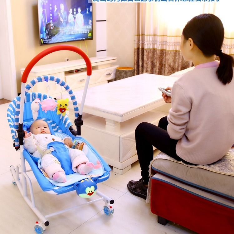 哄娃神器婴儿摇摇椅安抚椅宝宝摇篮0-12个月加宽加大