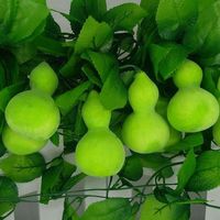 仿真水果蔬菜藤条葡萄叶装饰绿叶塑料花藤蔓壁挂3d彩印实心果子