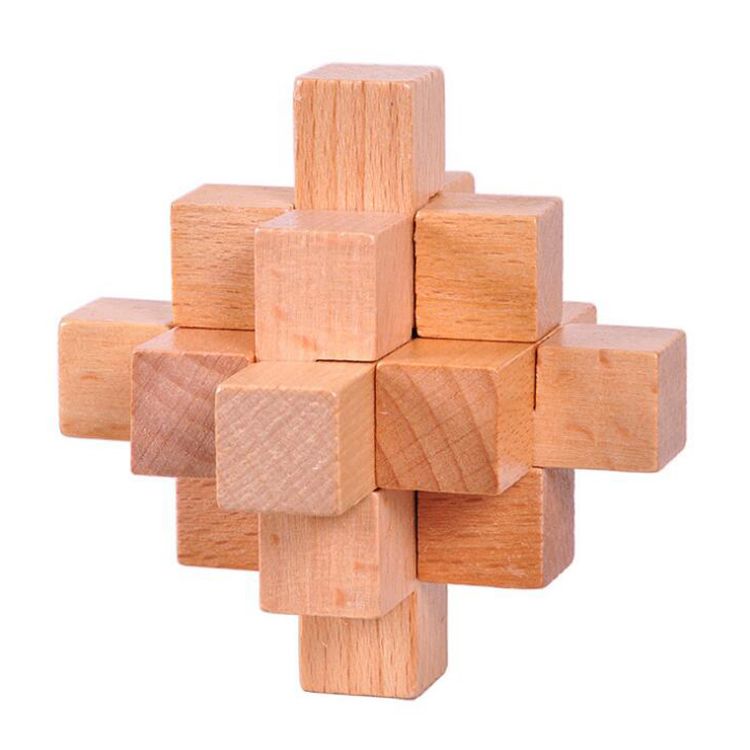 小九通锁 孔明锁 鲁班盒子藏物锁 古典益智解锁解环亲子互动玩具