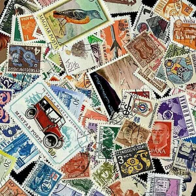 包邮外国邮票 纪特信销 盖销邮票100枚不重复 大中型票幅多