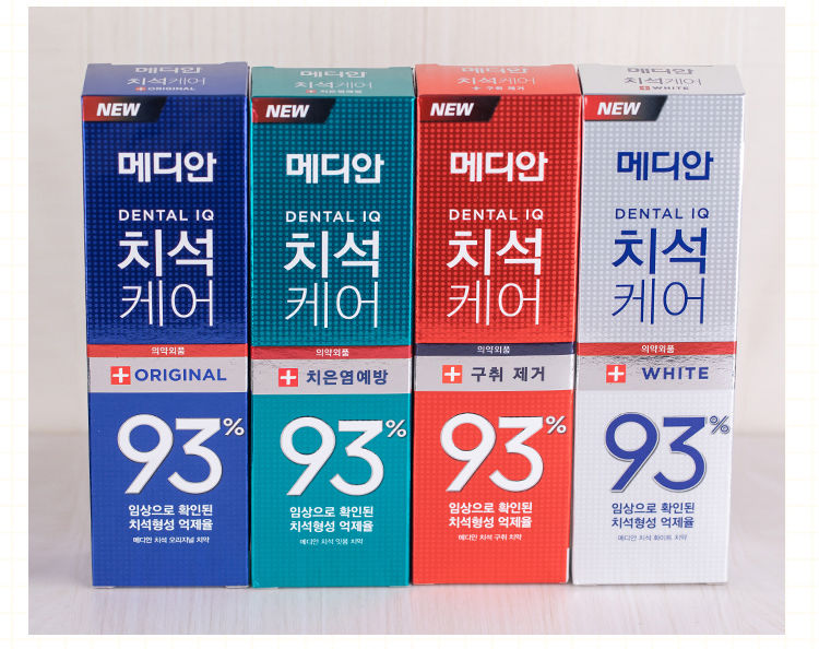 韩国93牙膏美白牙齿去牙结石去牙渍茉莉麦迪安86牙膏升级93120g
