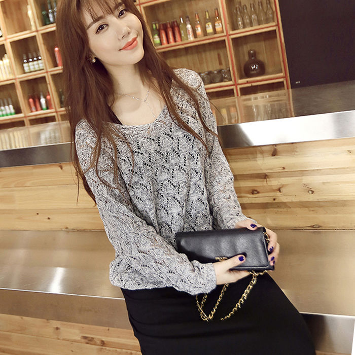 [super value single piece / suit optional] knitted suit skirt Korean version slim two piece dress long skirt