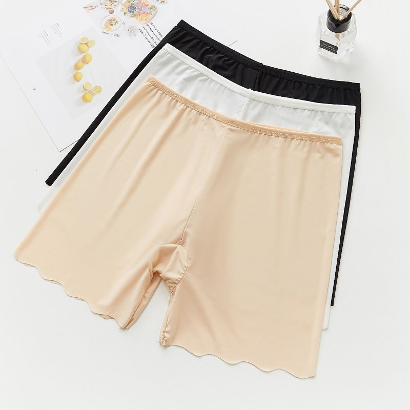 Ice silk traceless lace light proof safety pants for female students in summer