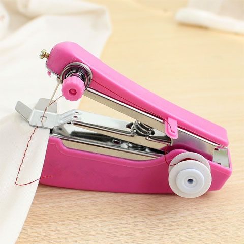 【加强版】小型手动缝纫机家用手持便携迷你缝纫机微型缝衣吃厚
