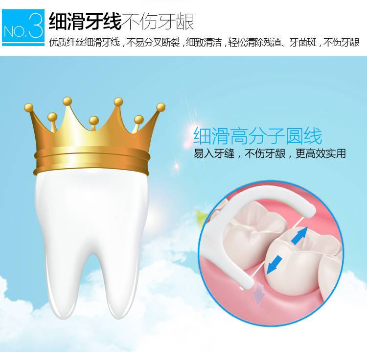 牙线棒剔牙弓形牙签清洁线超细双头家庭装安全时尚牙签线牙齿护理zzh