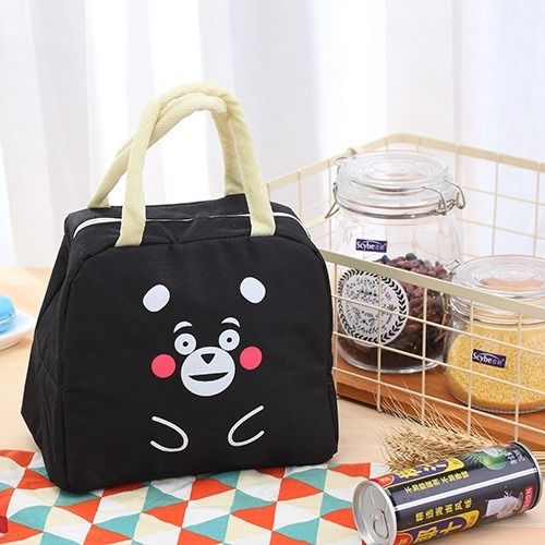 Lunch box bag portable lunch aluminum foil thickened hand-carry lunch bag lunch box bag students go out canvas insulation bag